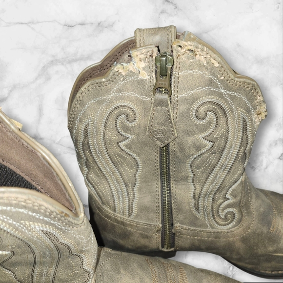 Womens durango Crush Distressed Shortie Boots- Flaws - Picture 8 of 11